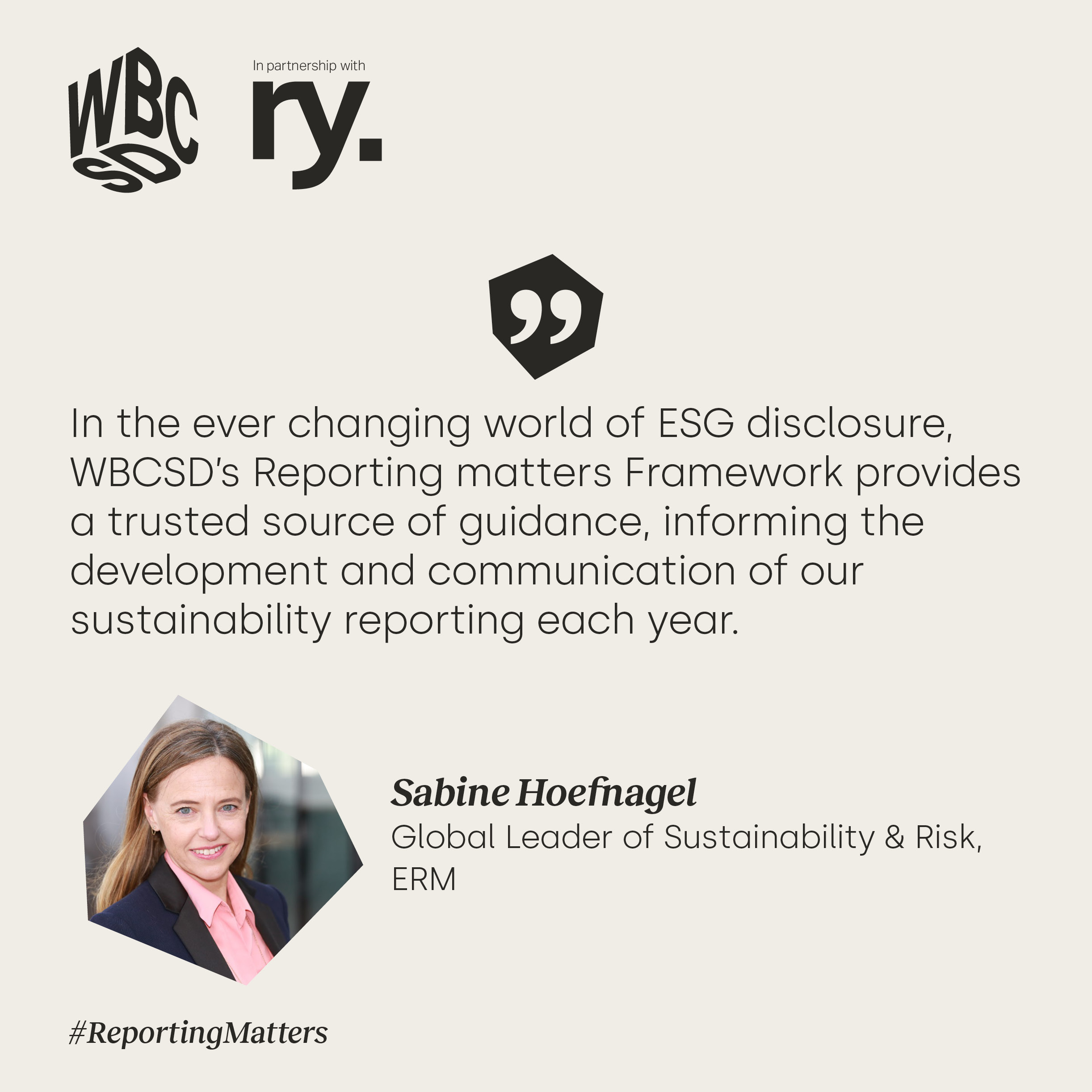 Sabine Hoefnagel, Global Leader of Sustainability and Risk at ERM 