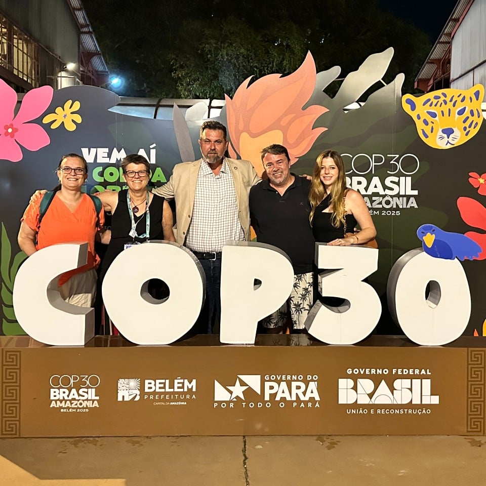Tatiana Assali, Linden Edgell, Paulo Santos, Ricardo Zibas and Amanda Graue at COP30