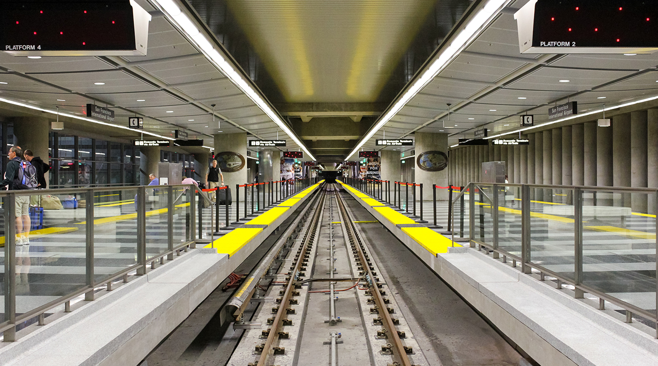 BART station and track